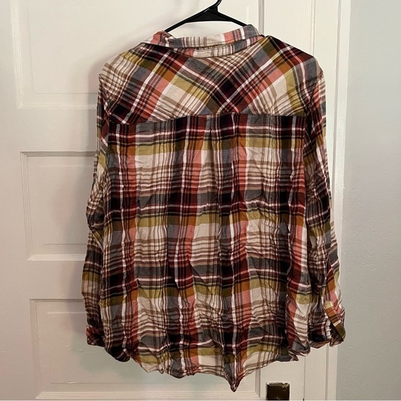 Christopher & Banks Plaid Flannel Button Down - Picture 5 of 5